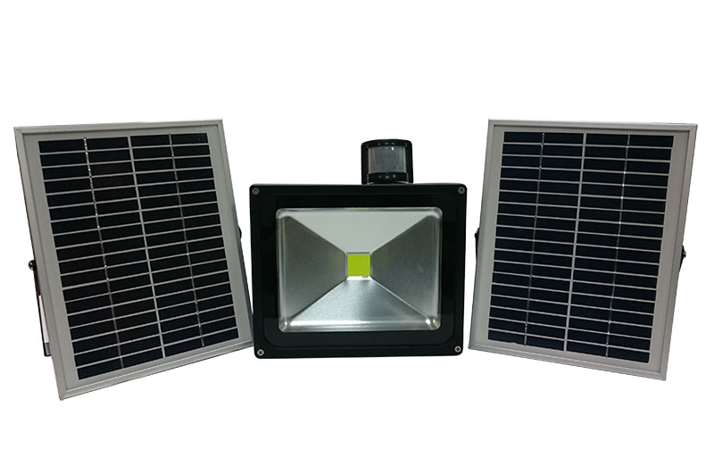 30W太陽能帶感應充電投光燈 GY-SFL-30A