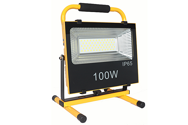 100W點(diǎn)膠小金剛充電投光燈 GY-KFL-C-100W